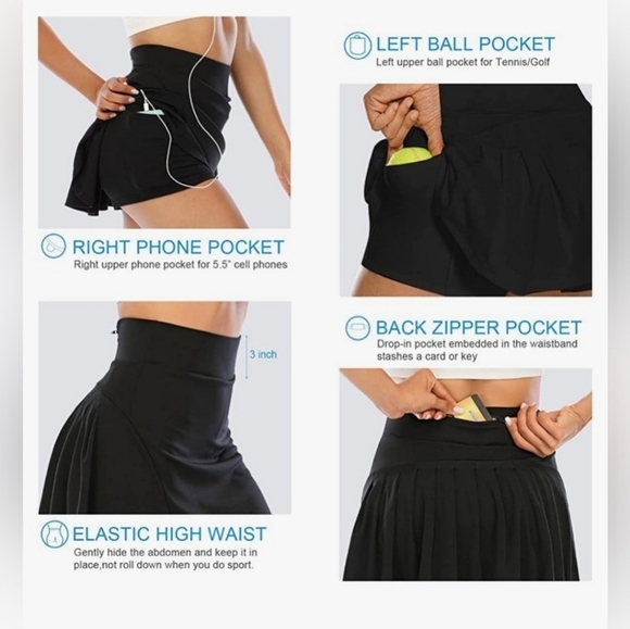 Werena Skort Womens Streach Golf Golfer Tennis Skirt Casual Women’s 2XS - Picture 2 of 11